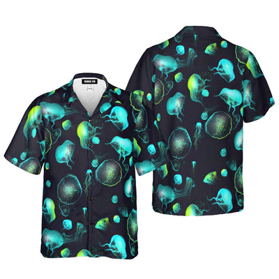 Blue Jellyfish Aloha Hawaiian Tropical Shirt For Men & Women