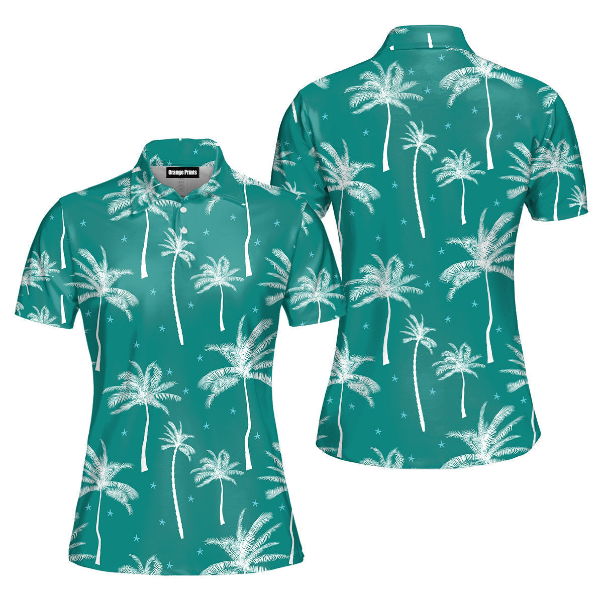 Bright Exotic Tropical Summer Polo Shirt For Women