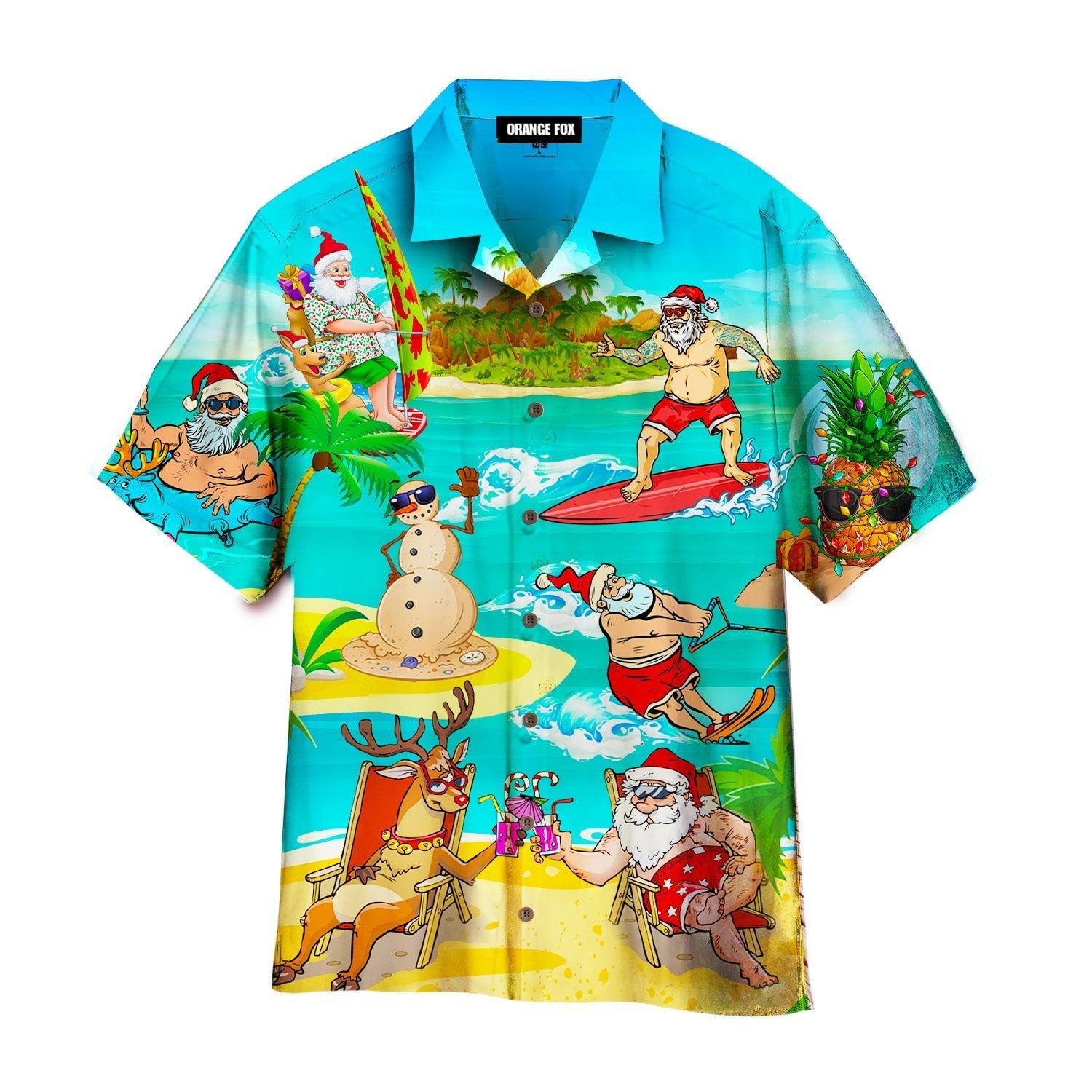 Christmas Santa - Gift For Santa Lovers - Holiday Summer Beach Hawaiian Shirt For Men & Women