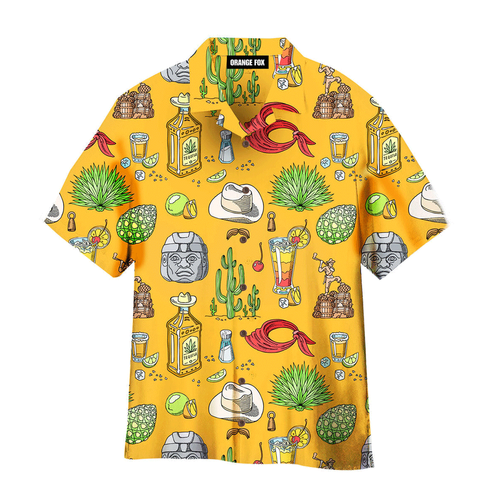 Cinco De Mayo Tequila Lemon Mexican Drinking Yellow Hawaiian Shirt For Men And Women WH1168