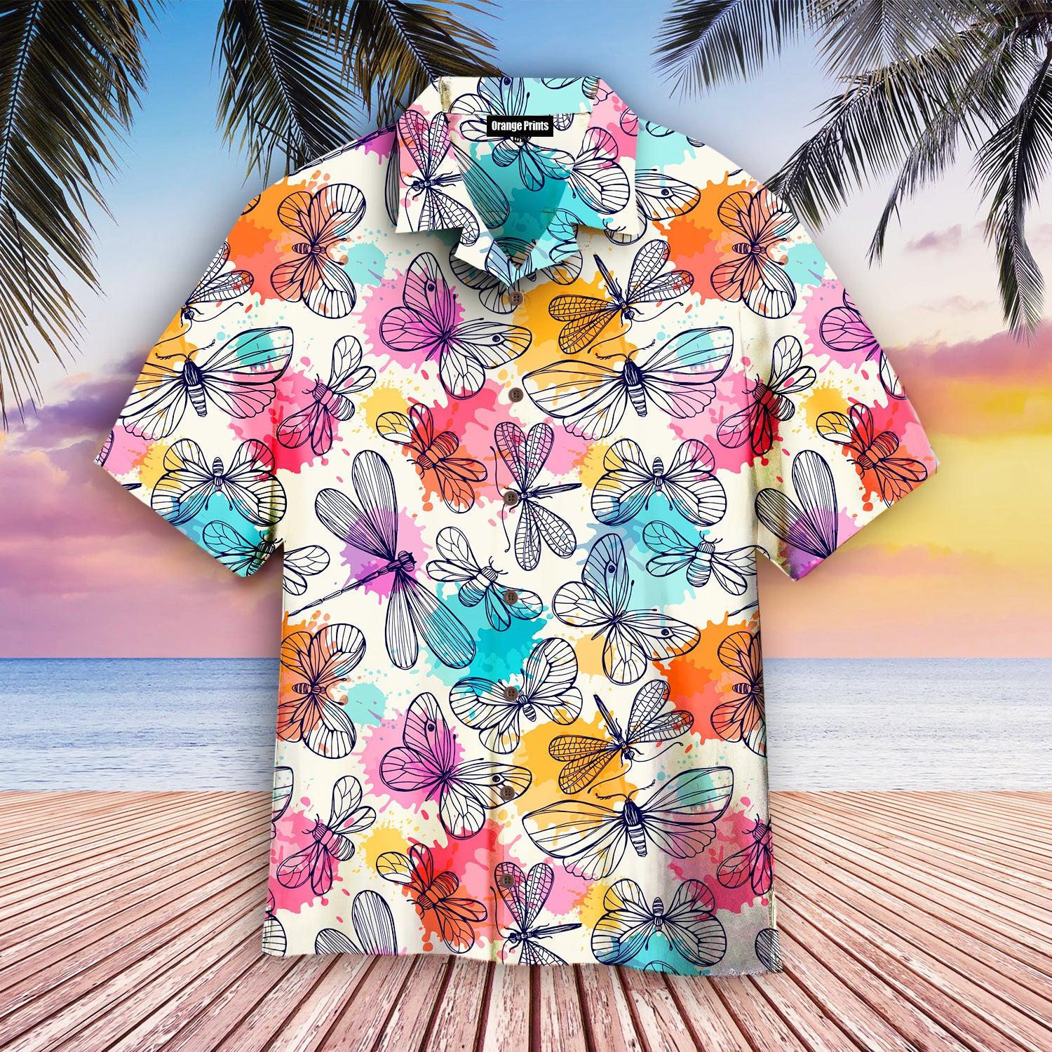 Colorful Butterflies Aloha Hawaiian Shirt For Men & Women