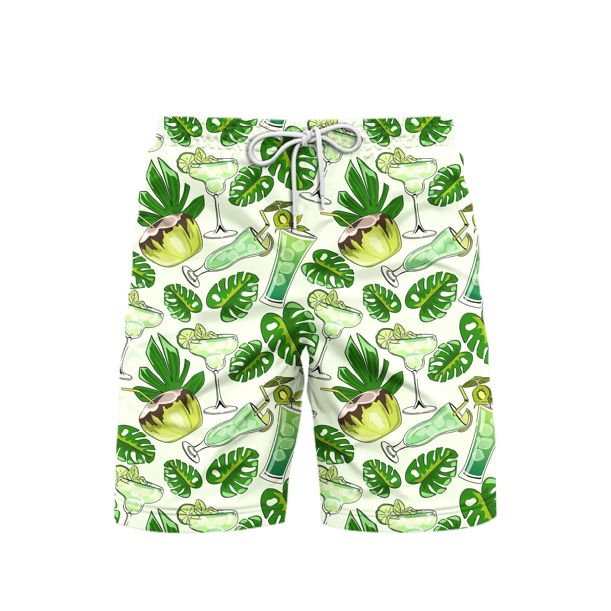 Fresh Cocktails Tropical Beach Shorts For Men