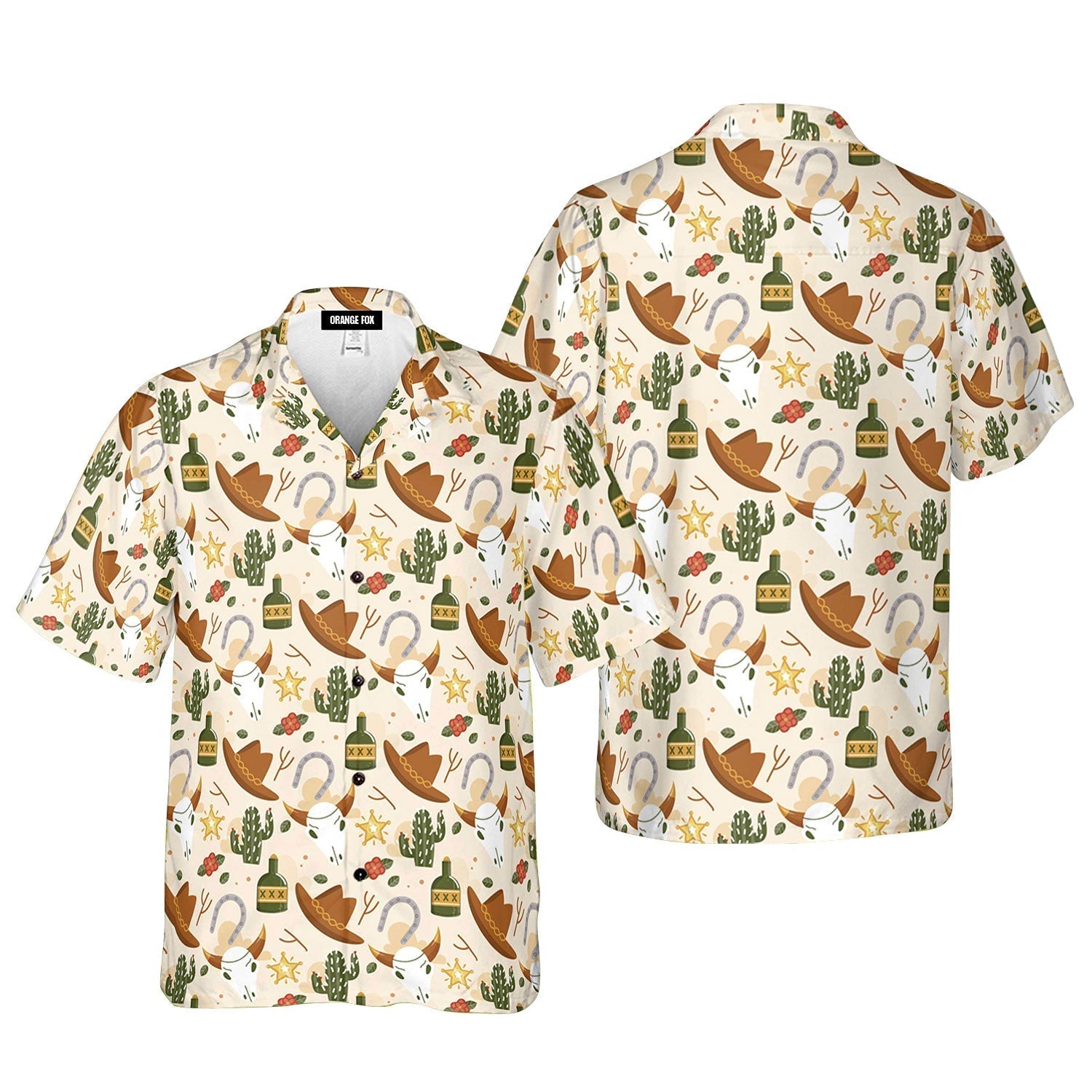 Cowboy Cowgirl - Gift For Western Lovers - Light Orange Hawaiian Shirt For Men & Women