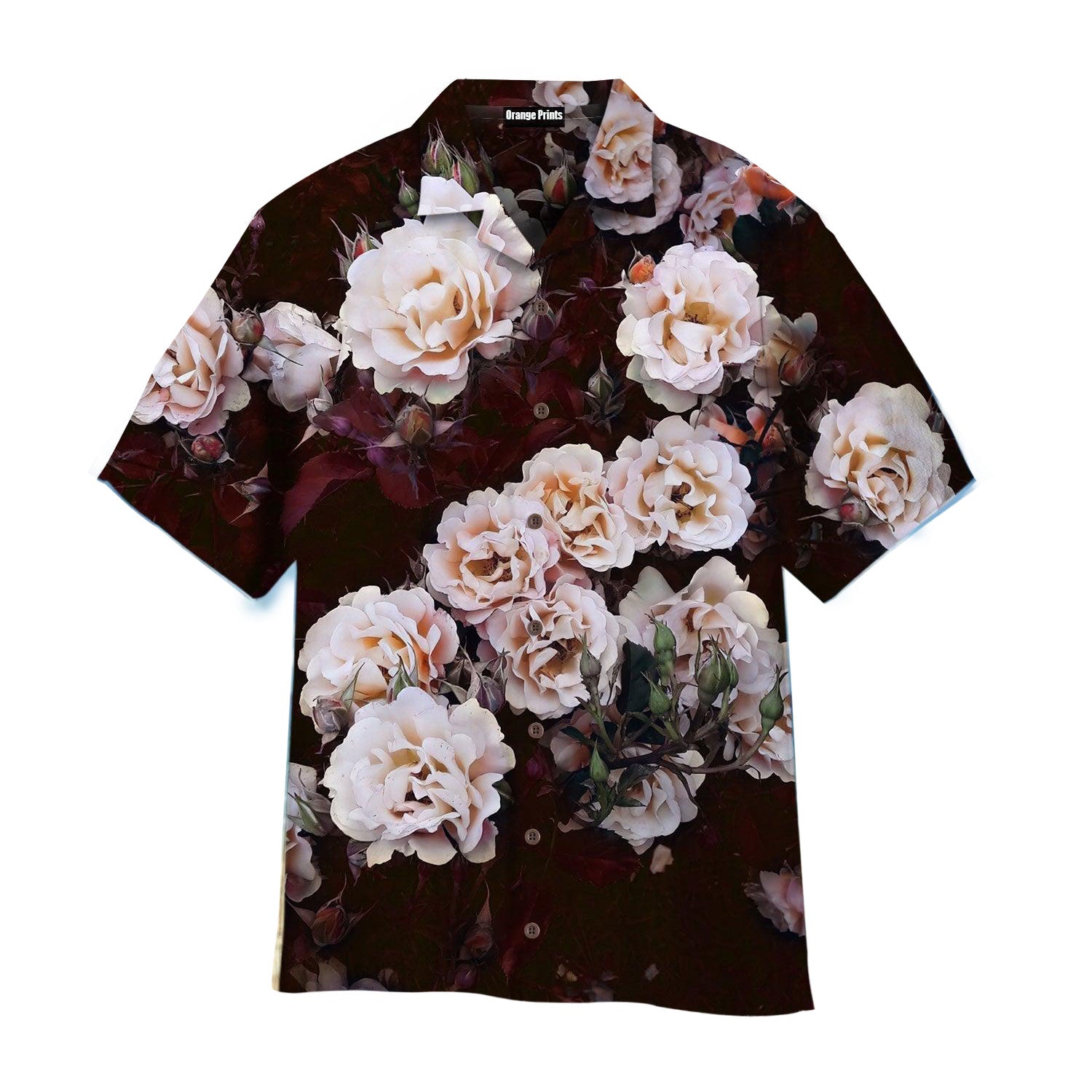 Flowers Black Hawaiian Shirt For Men & Women