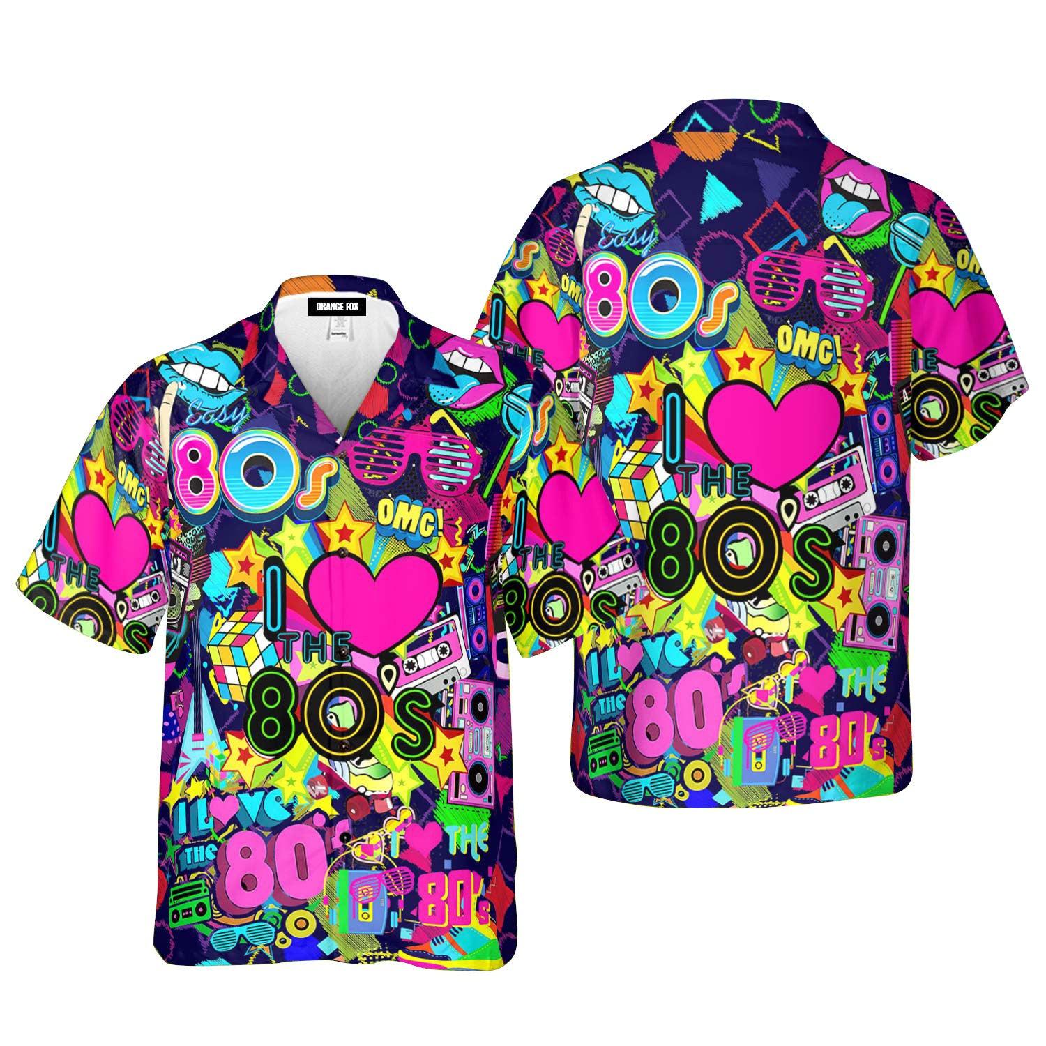 I Love The 80s Music Party Hawaiian Shirt For Men & Women