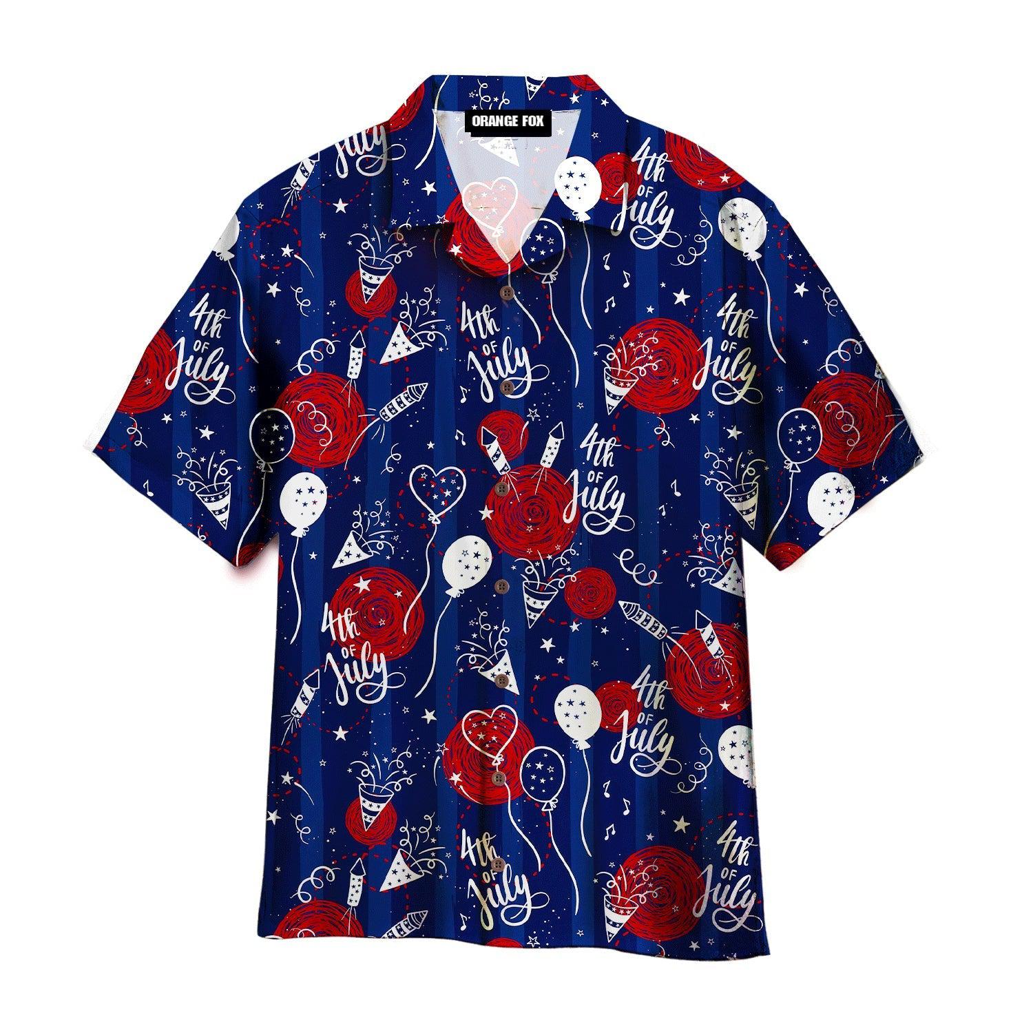 Independence Day 4th Of July Party Seamless Patriotic Hawaiian Shirt For Men & Women