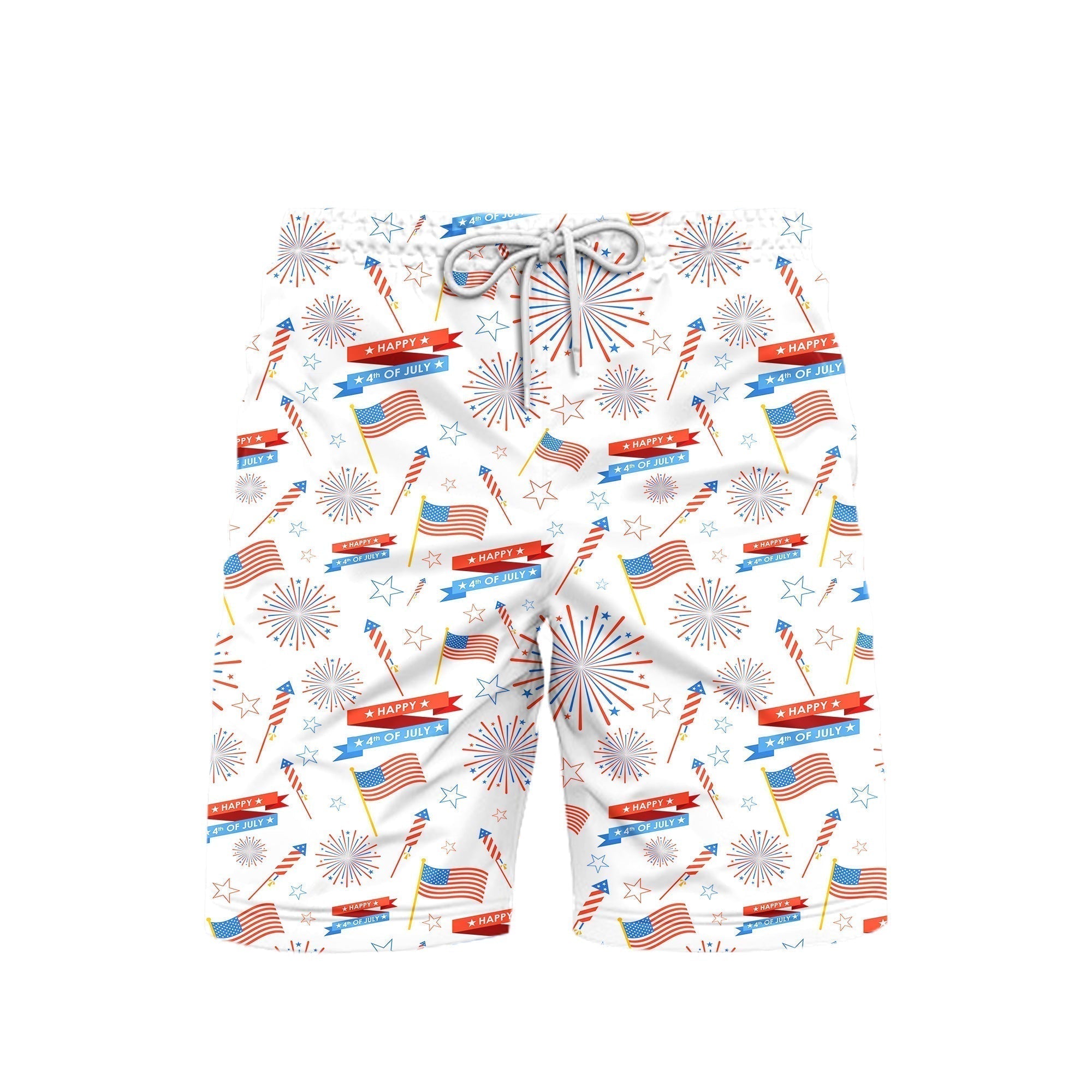 Independence Day 4th Of July US Pattern Patriotic Beach Shorts For Men