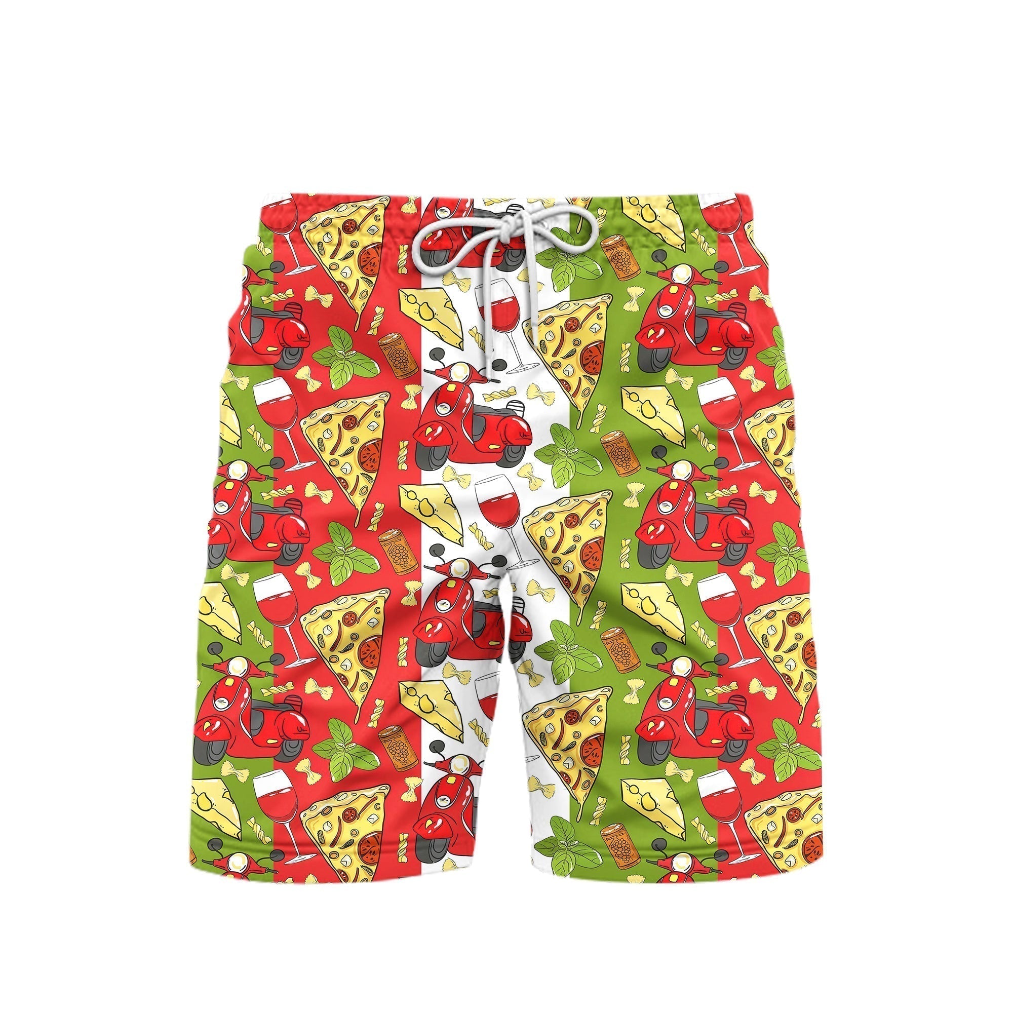 Italy Flag Beach Shorts For Men