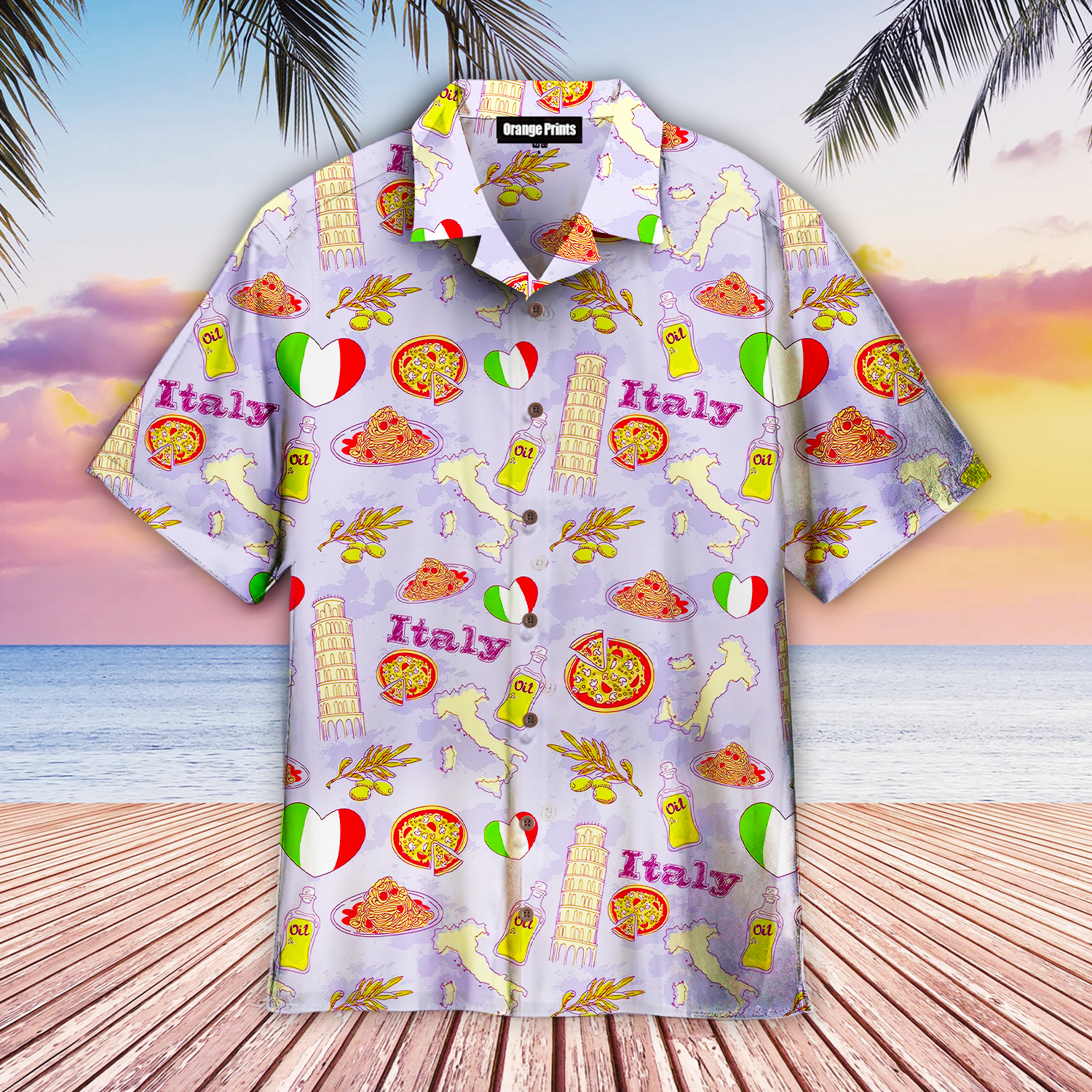 Italy Flag Hawaiian Shirt For Men & Women