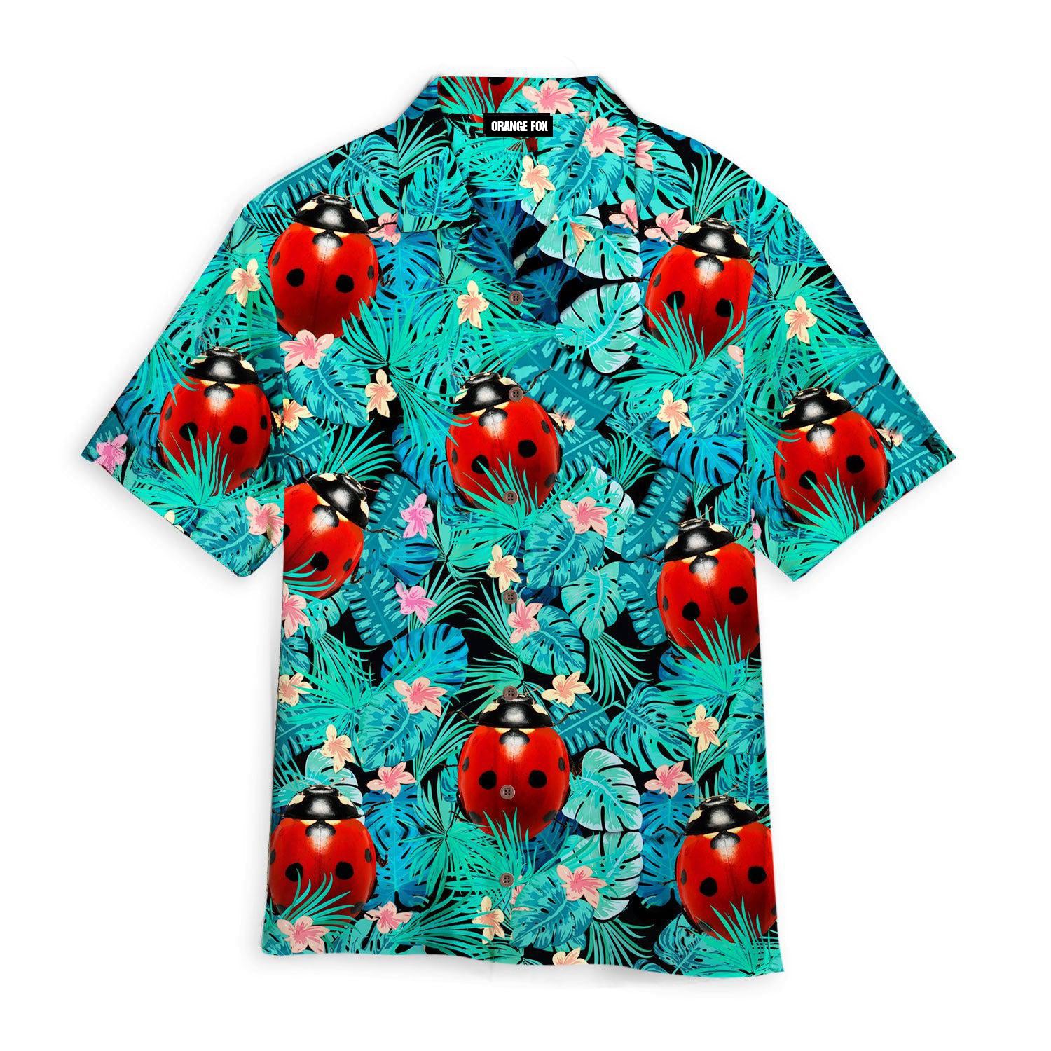 Ladybug Tropical Hawaiian Shirt For Men & Women