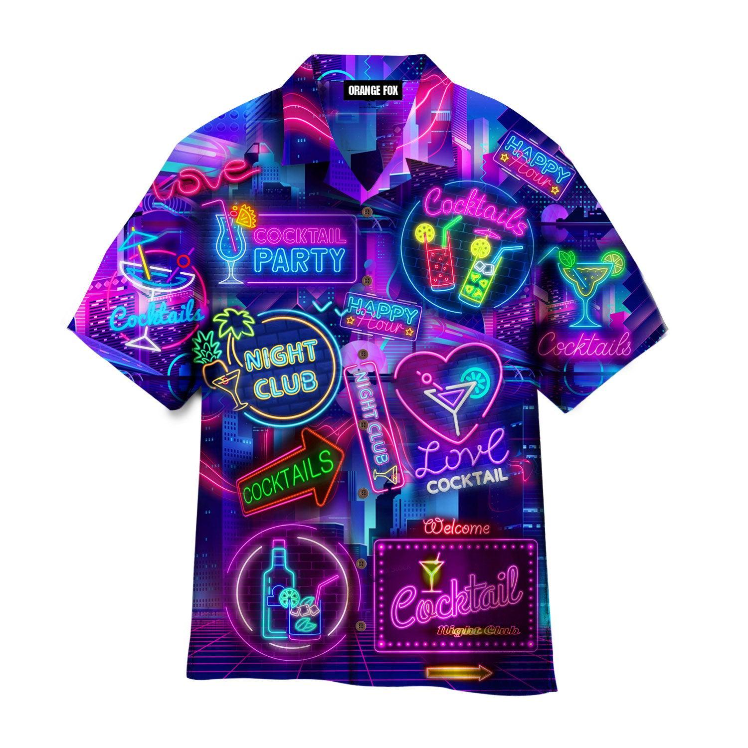 Lets Go To The Cocktail Party Neon Hawaiian Shirt For Men & Women