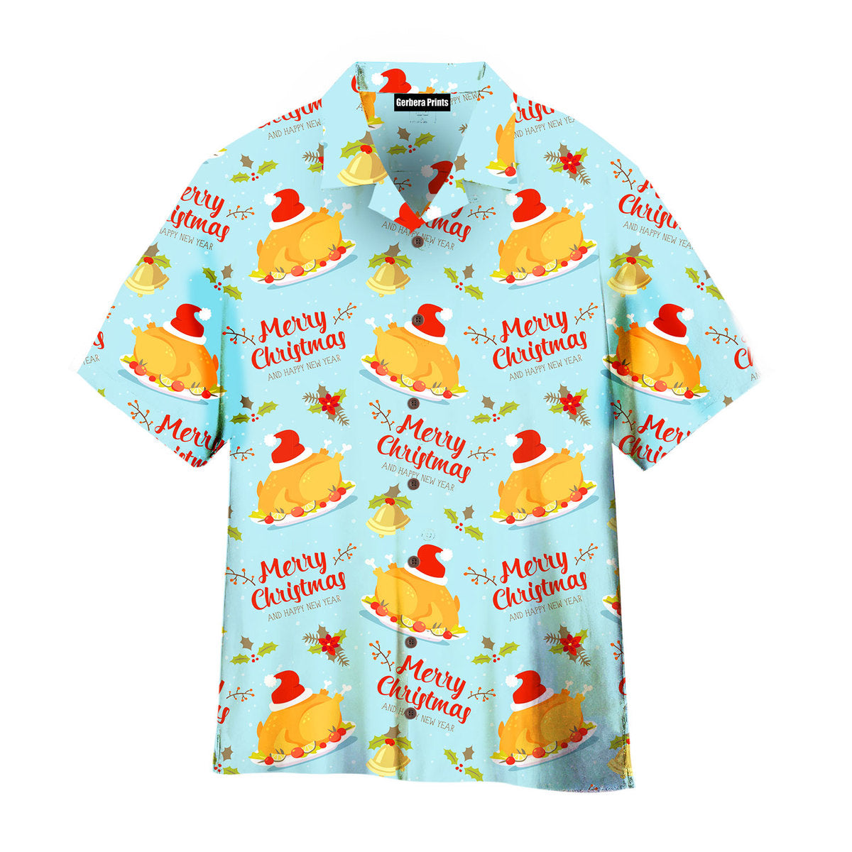 Merry Christmas Turkey Santa Hawaiian Shirt For Men & Women