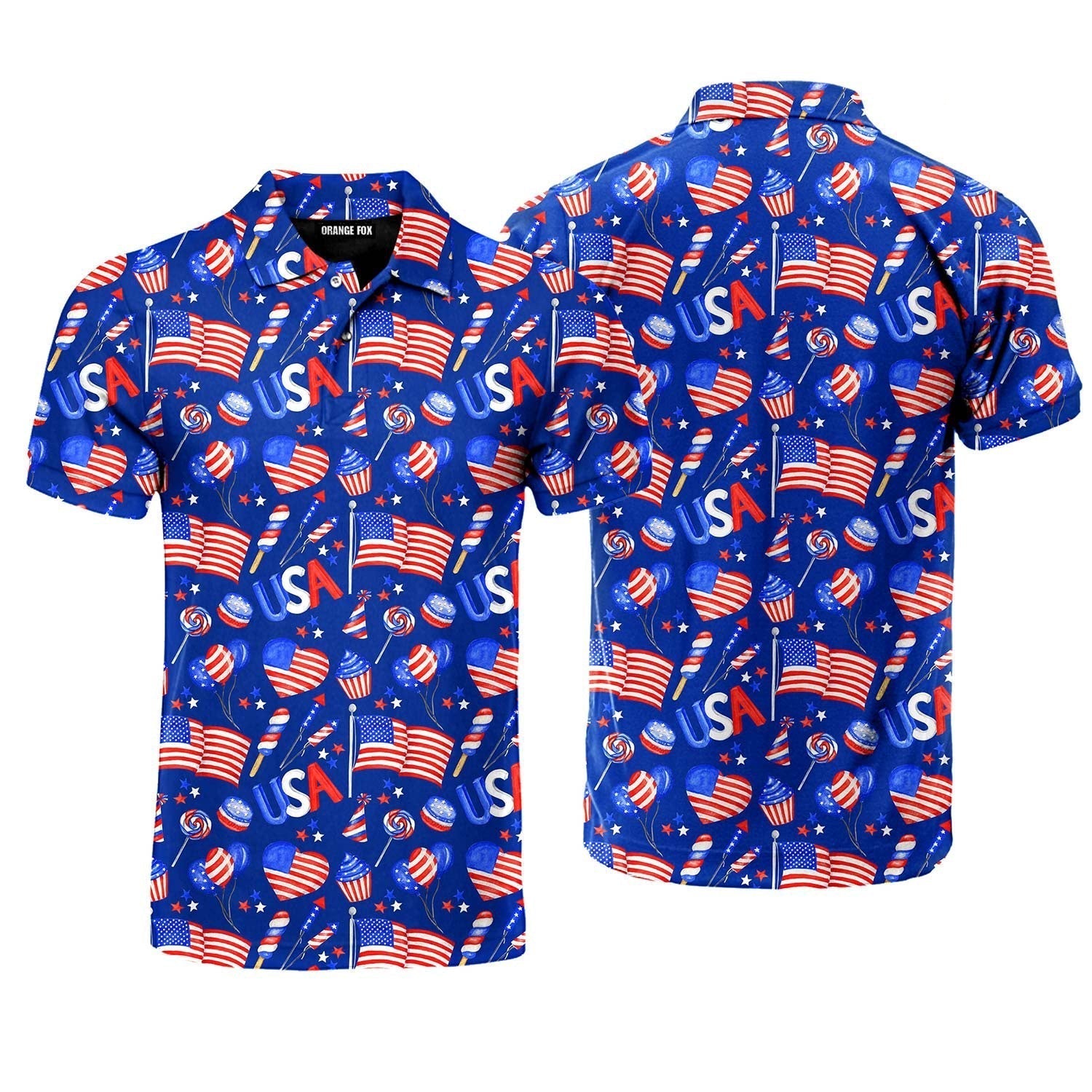 4th Of July Independence Day America Festive Polo Shirt For Men