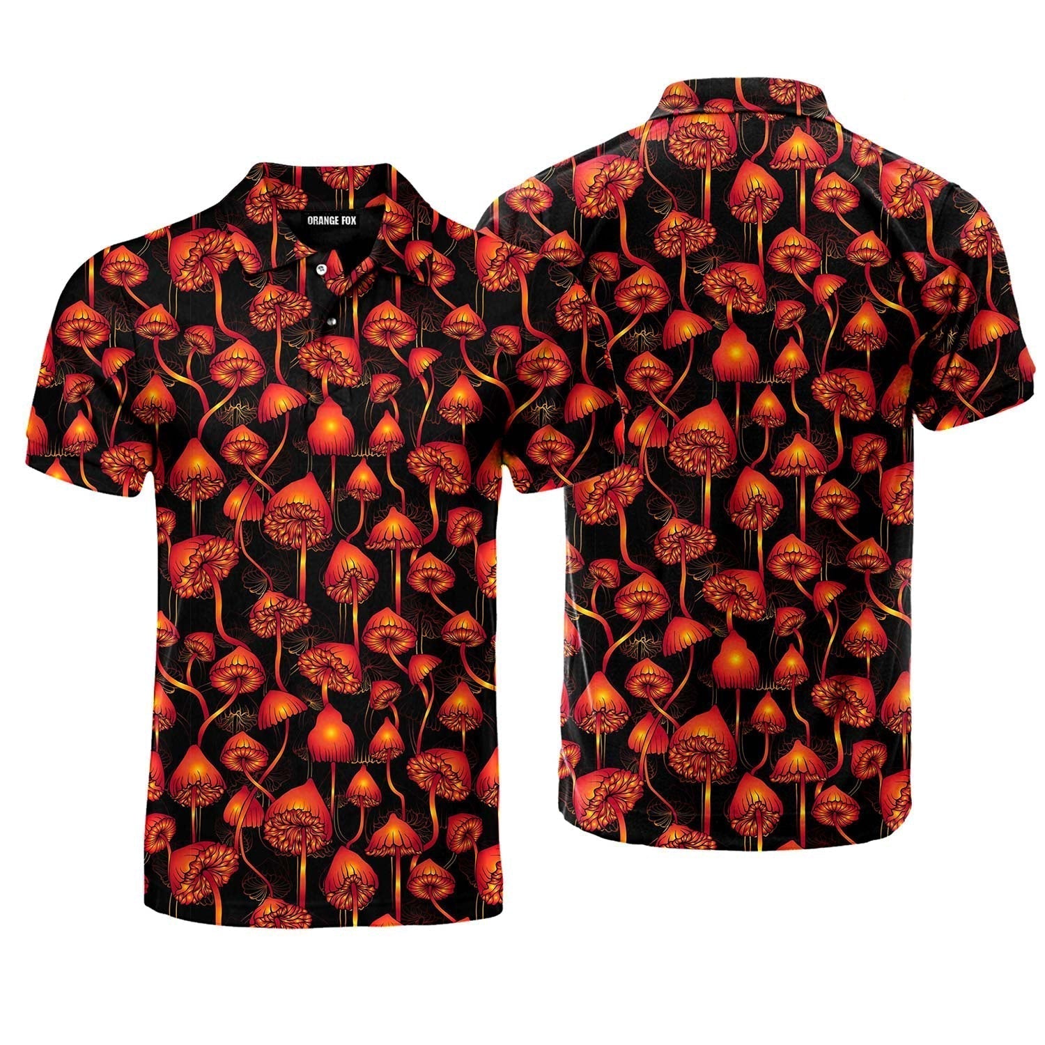 Magic Glowing Mushroom Polo Shirt For Men