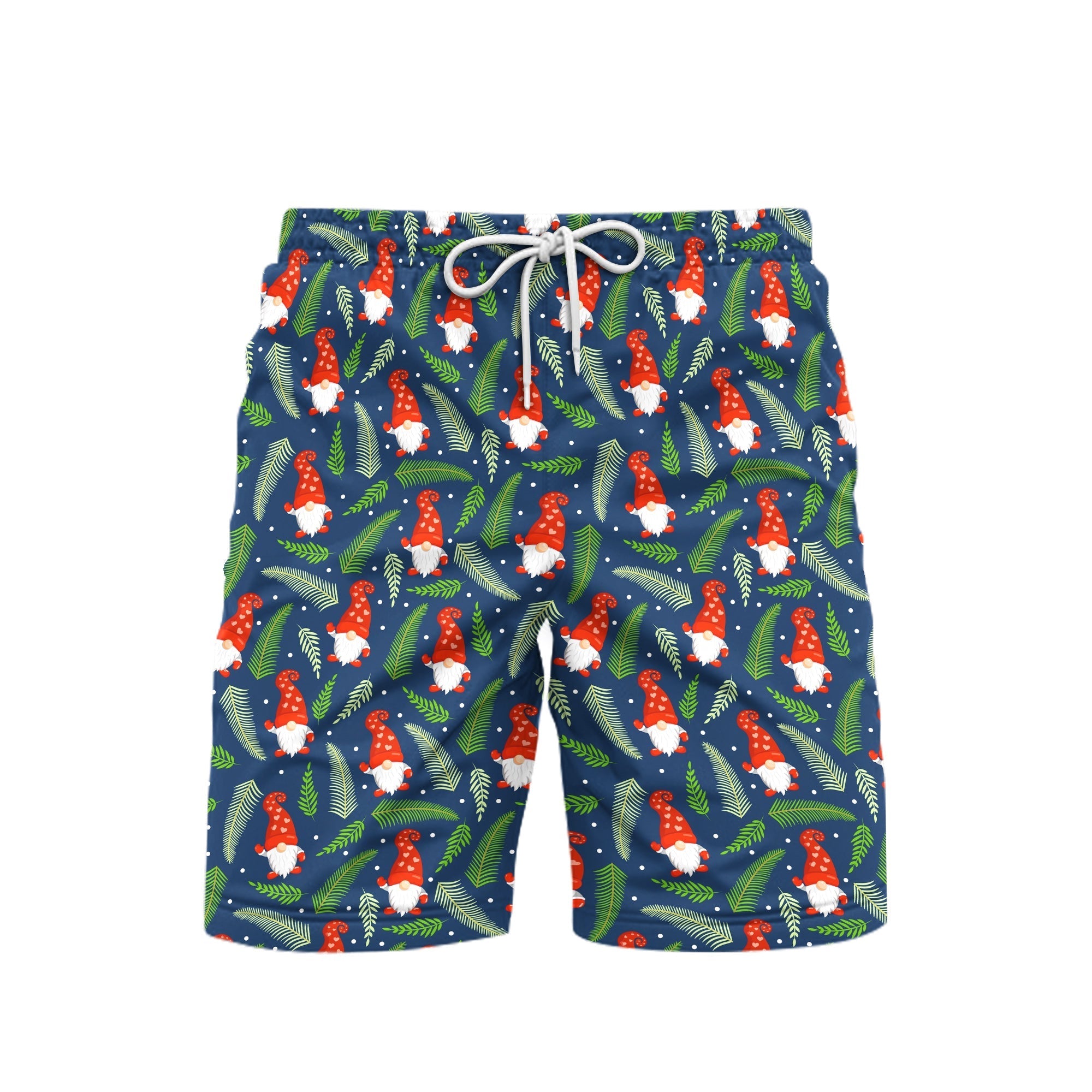 Merry Christmas And With Gnomes Beach Shorts For Men