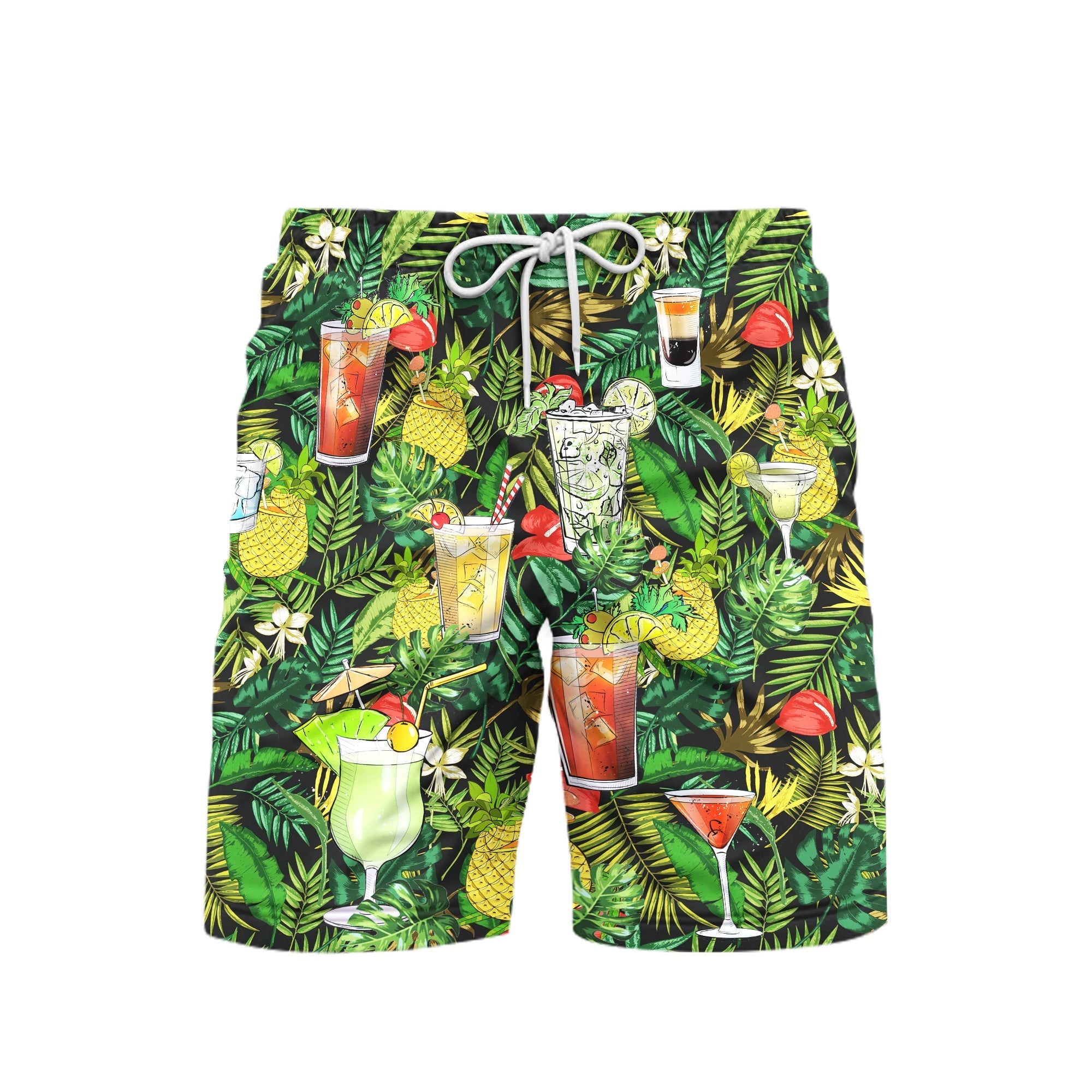 Cocktail Fruit Hello Summer Beach Shorts For Men