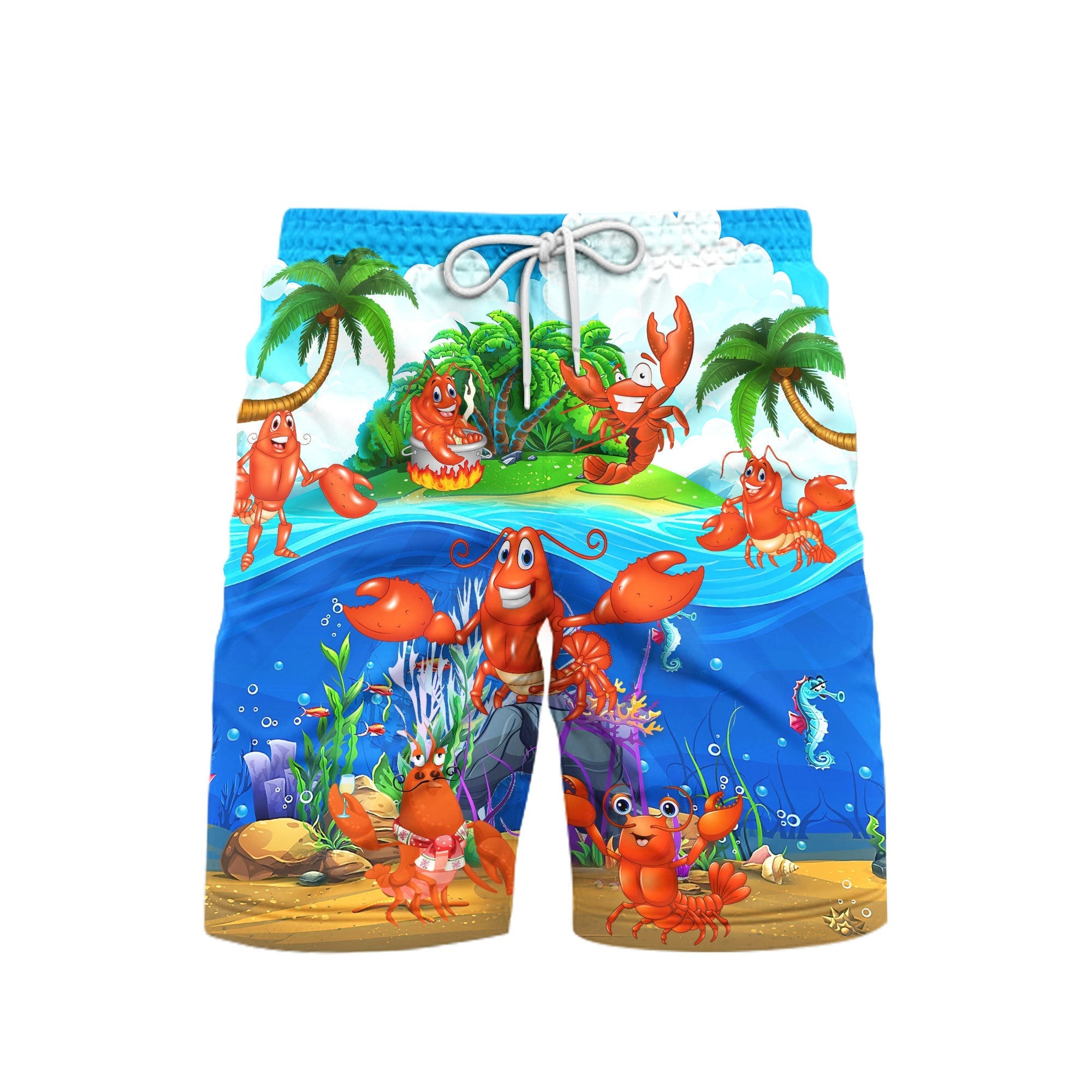 Funny Lobster Beach Shorts For Men