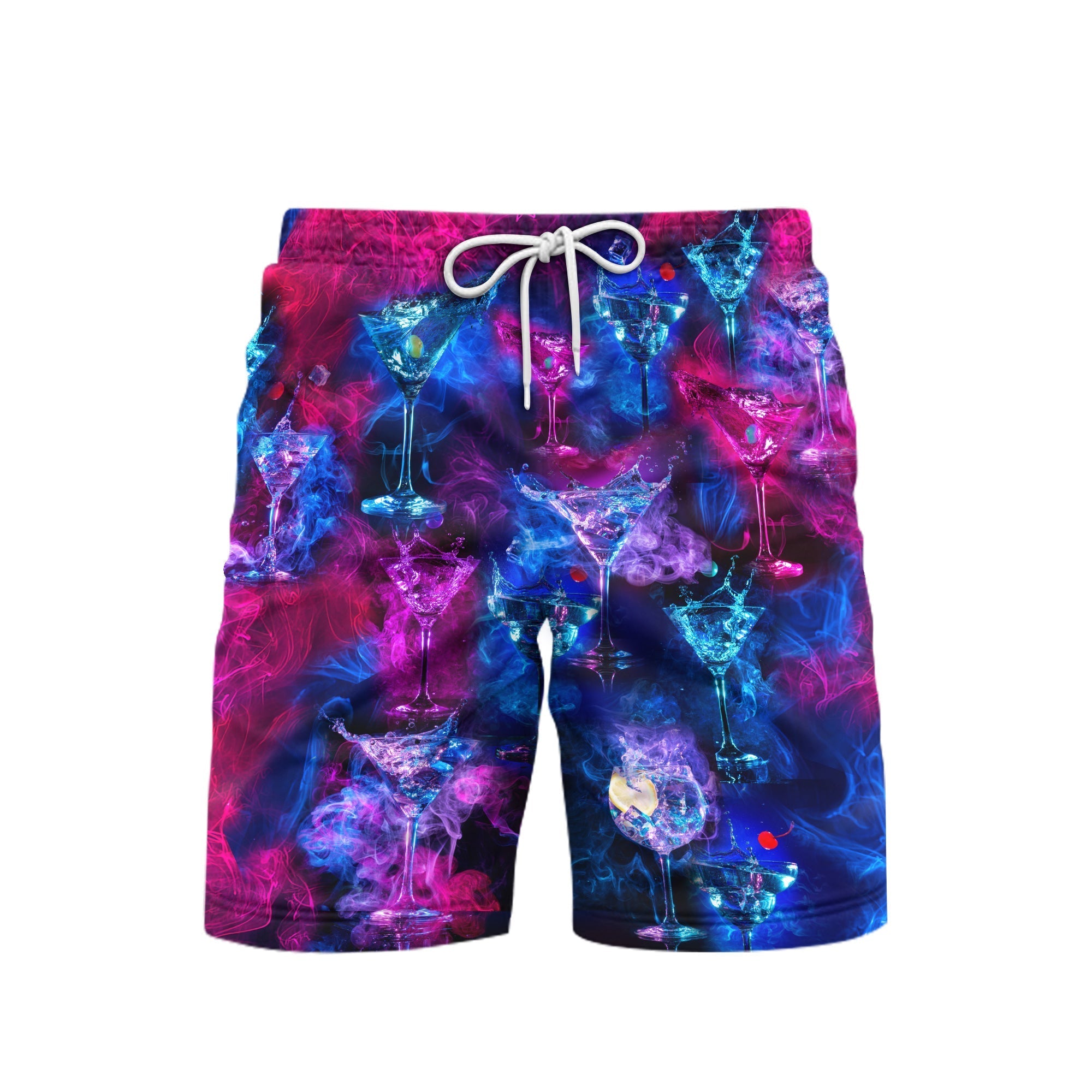 Glowing Cocktail Beach Shorts For Men