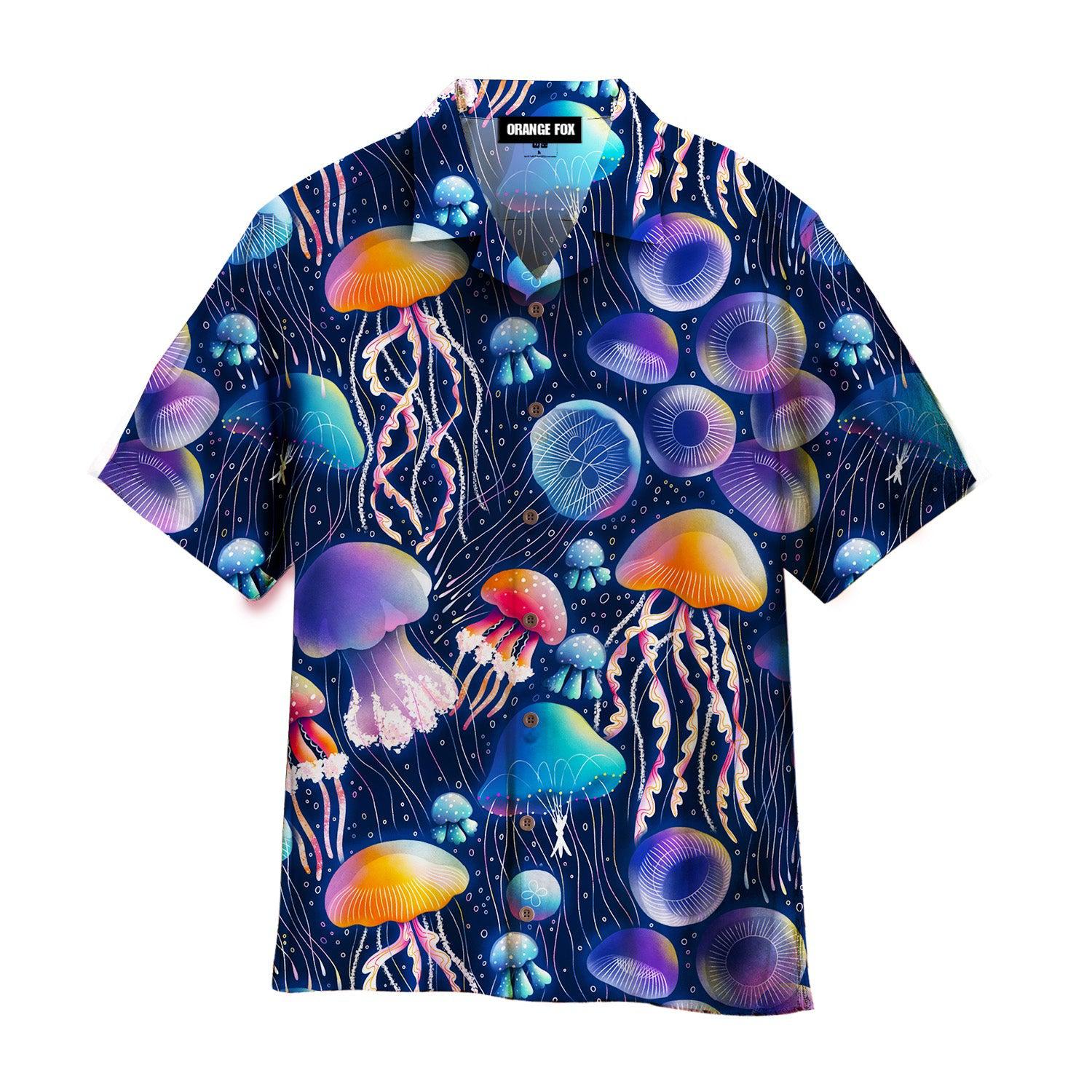 Sea Creatures - Gift For Animal Lovers - Jellyfish Disco Party Hawaiian Shirt For Men & Women