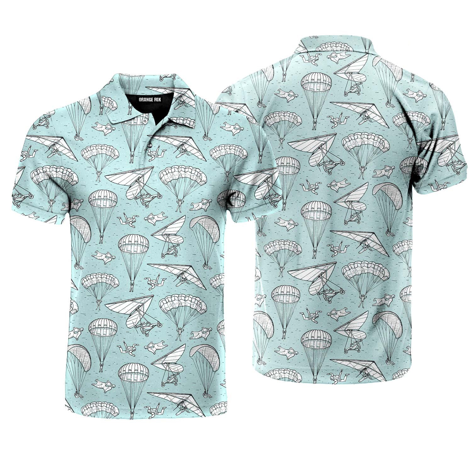 Skydiving Tropical Polo Shirt For Men