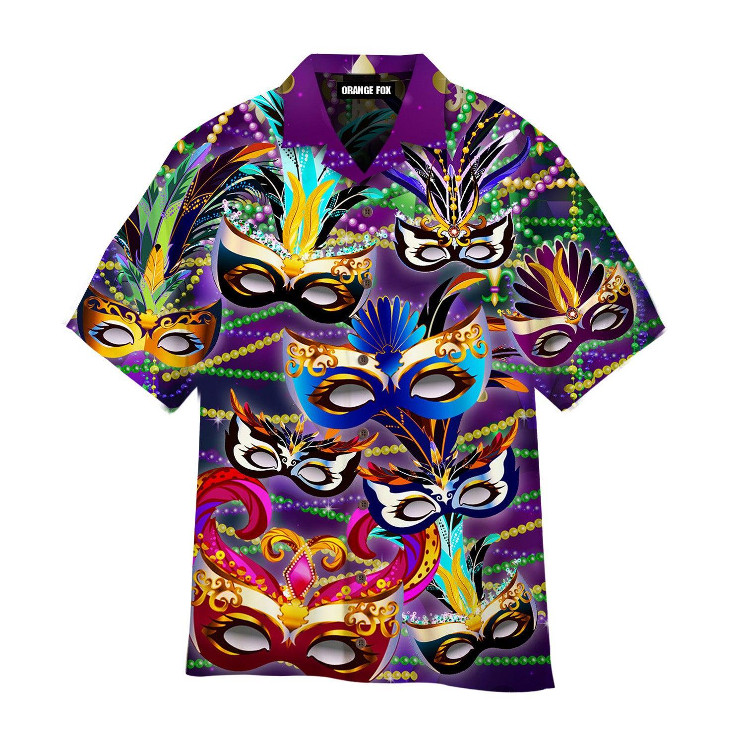 The Masks Mardi Gras Colorful Hawaiian Shirt For Men & Women
