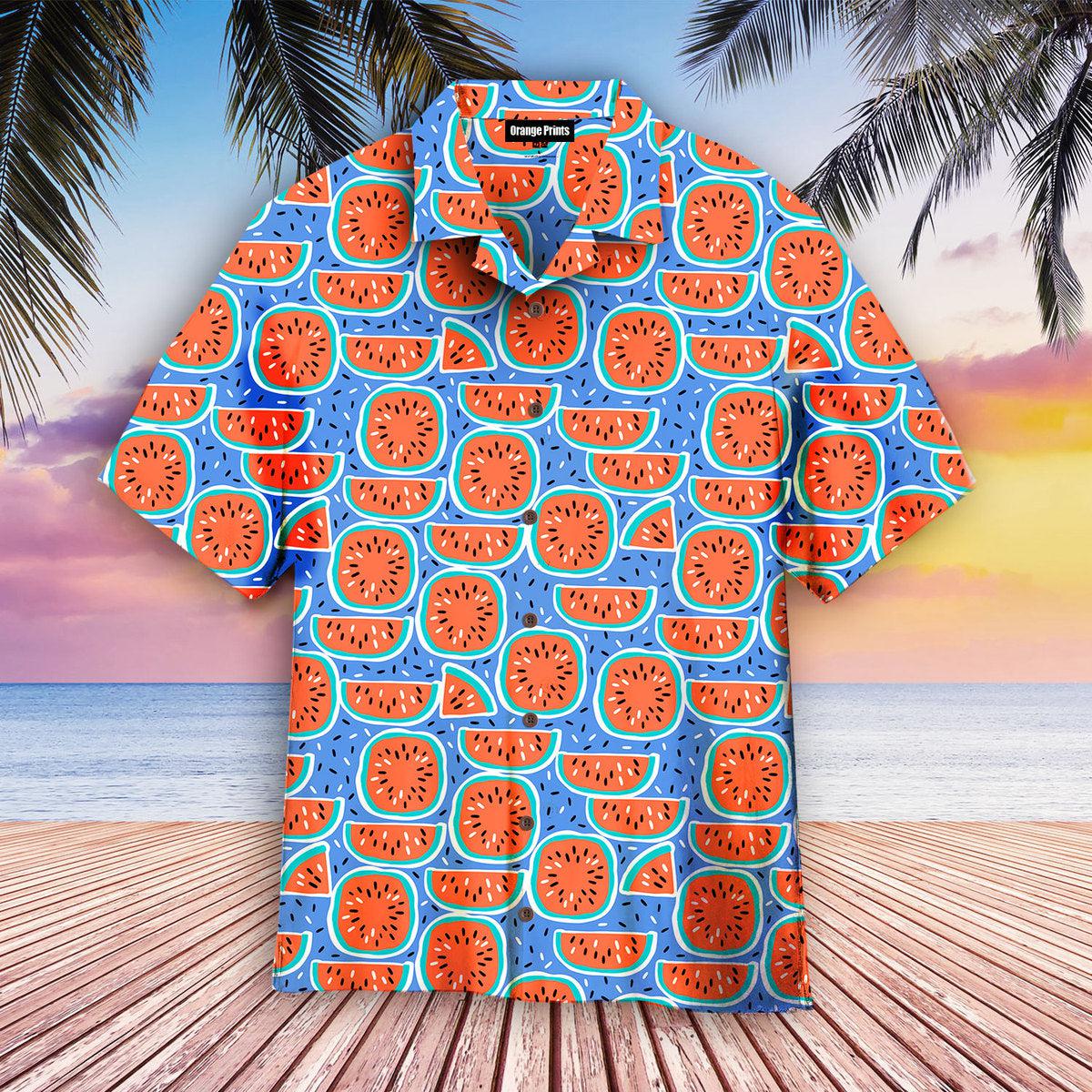 Watermelon Pattern Hawaiian Shirt For Men & Women
