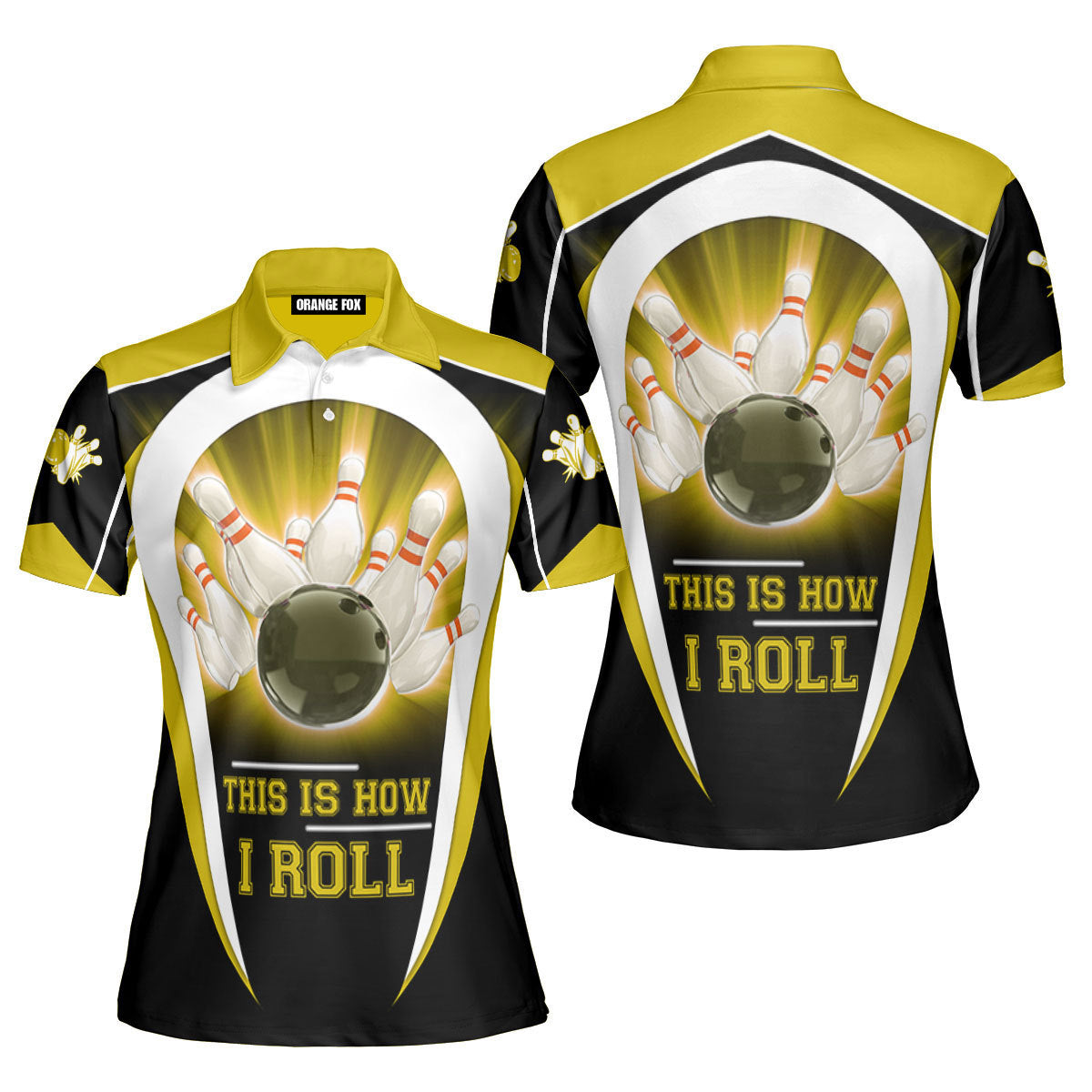 Yellow This Is How I Roll Polo Shirt For Women