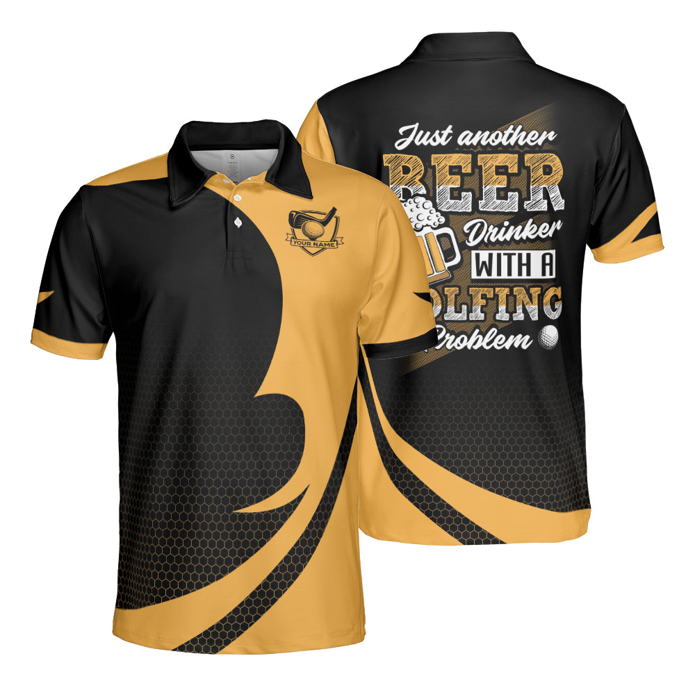 Golf Beer Drinker With Golfing Problem Polo Shirt For Men Golfer Player