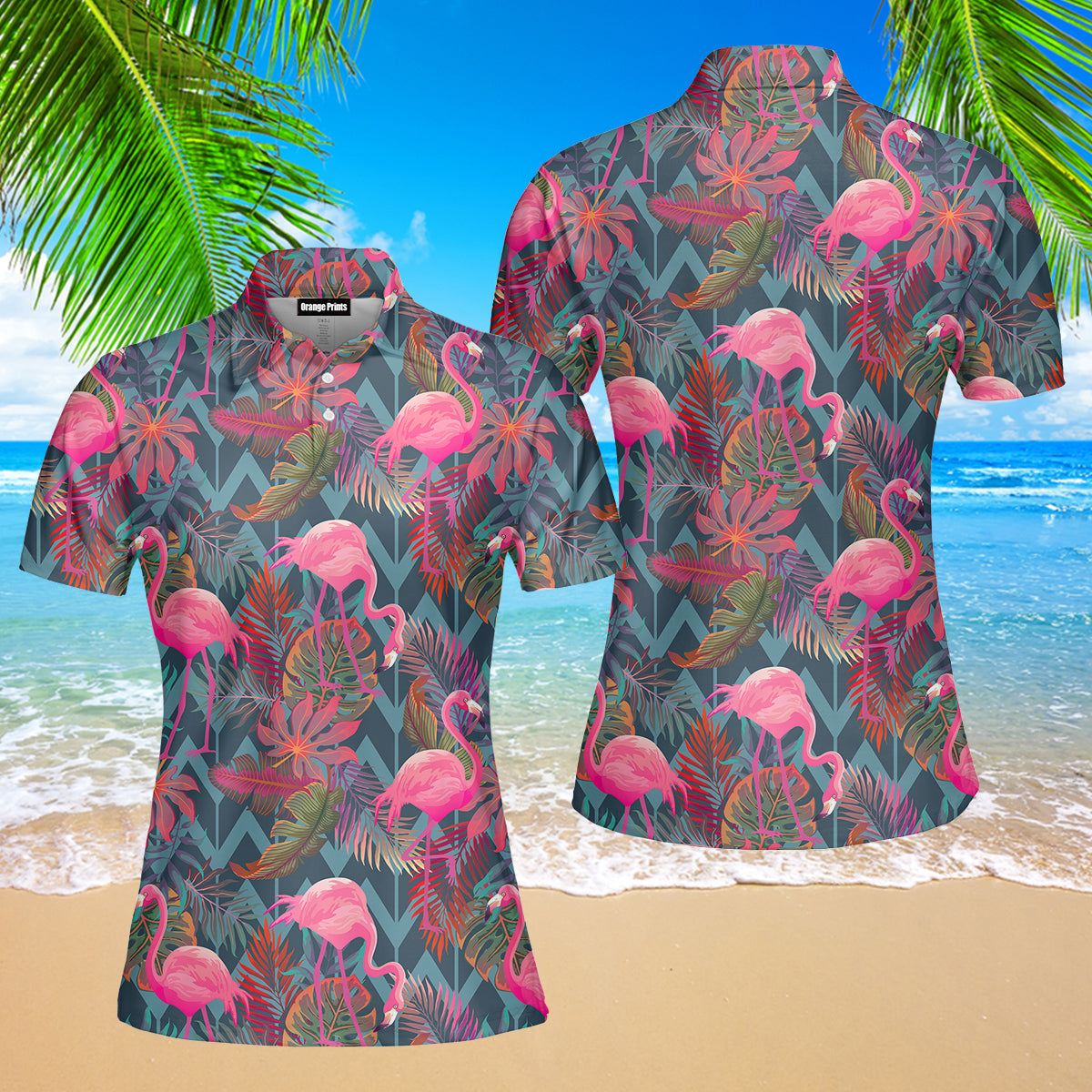 Aloha Adventure To The Beach Polo Shirt For Women