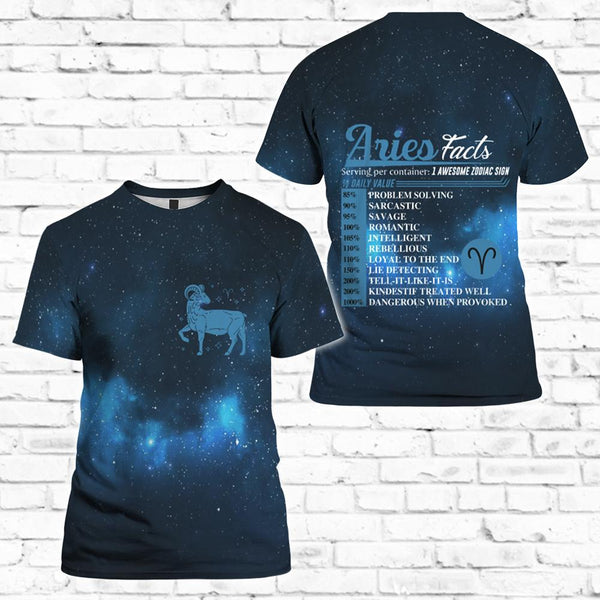 Aries Horoscope T-Shirt For Men & Women Adult