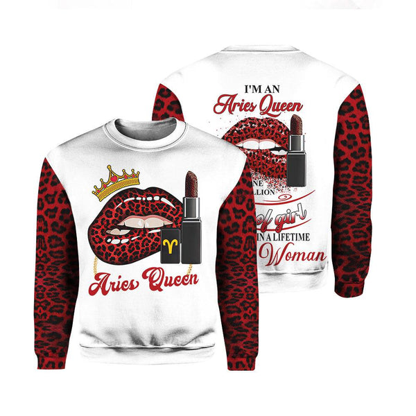 Aries Queen Girl Crewneck Sweatshirt For Men & Women
