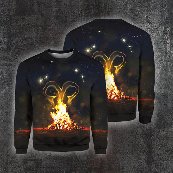 Aries Zodiac Crewneck Sweatshirt For Men & Women