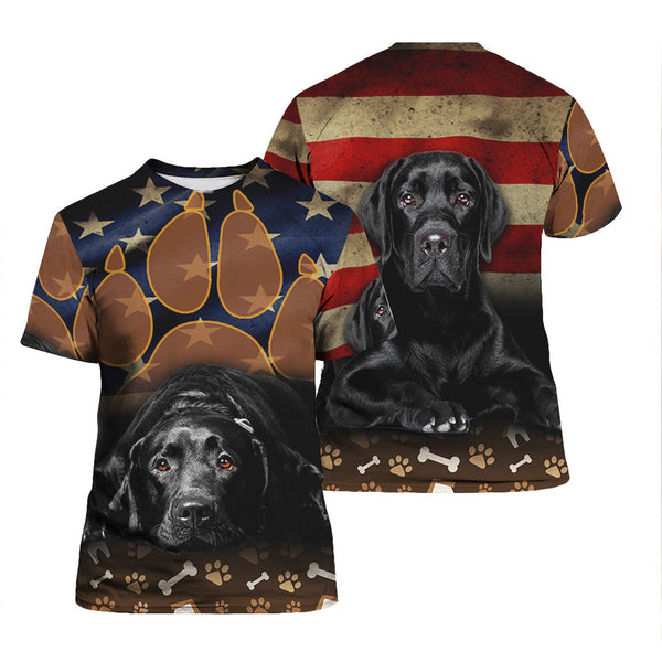 Black Labrador Dog T-Shirt For Men & Women