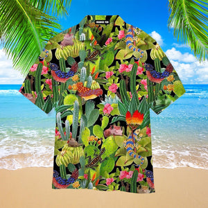 Cactus Pattern Tropical Hawaiian Shirt For Men & Women
