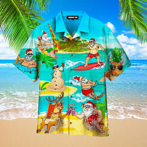 Christmas Santa - Gift For Santa Lovers - Holiday Summer Beach Hawaiian Shirt For Men & Women
