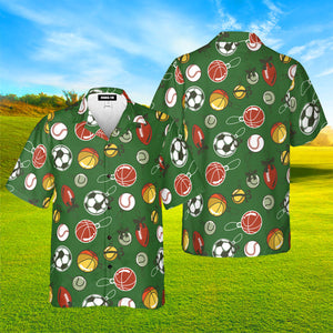 Christmas Sport Green Pattern Aloha Hawaiian Shirt For Men & Women