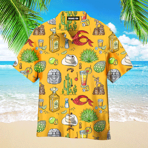Cinco De Mayo Tequila Lemon Mexican Drinking Yellow Hawaiian Shirt For Men And Women WH1168