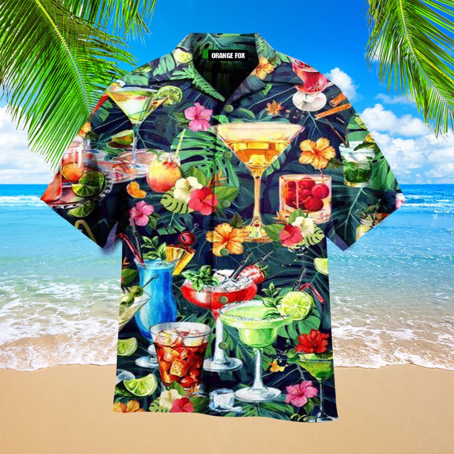 Cocktail Tropical Hawaiian Shirt For Men & Women