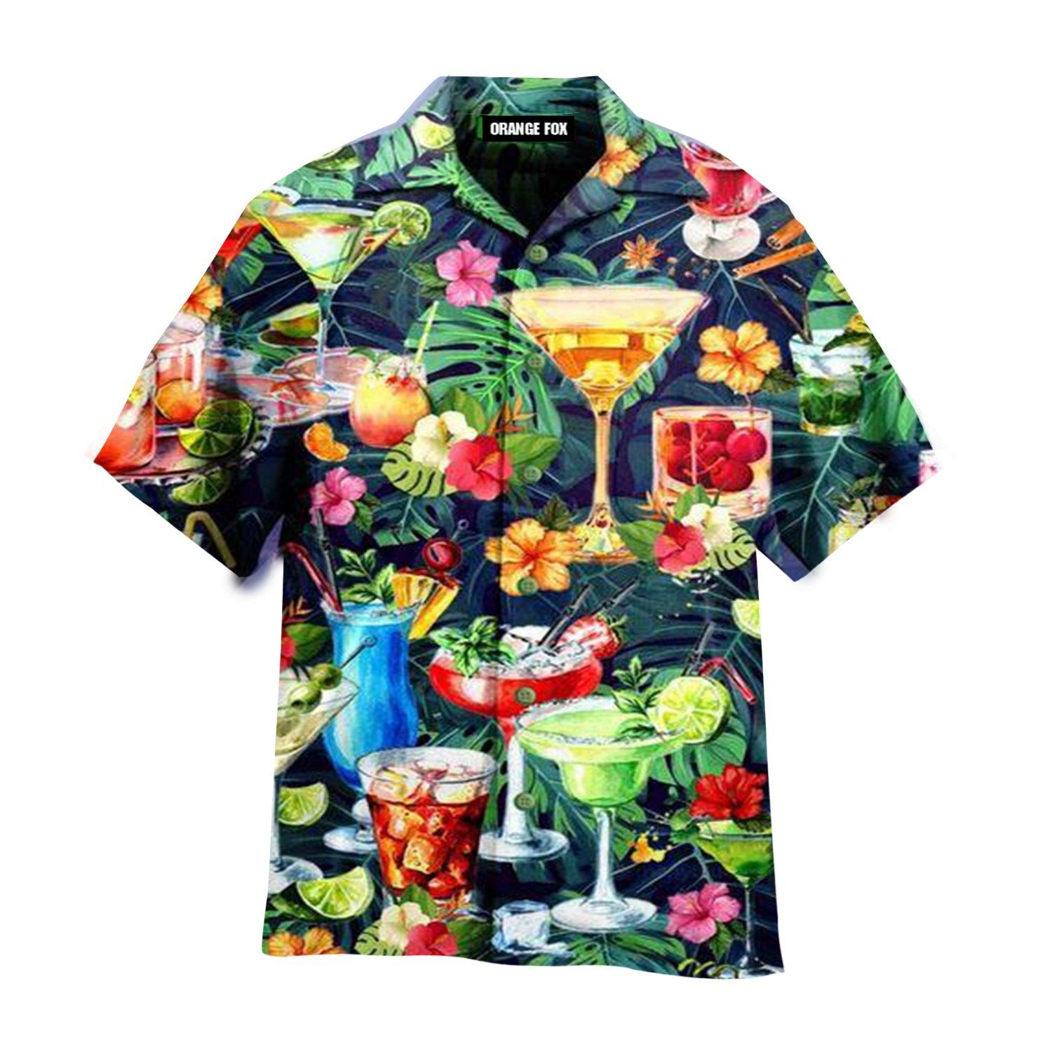 Cocktail Tropical Hawaiian Shirt For Men & Women
