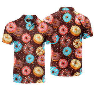 Colorful Donut Sprinkles Sweet Polo Shirt For Men
