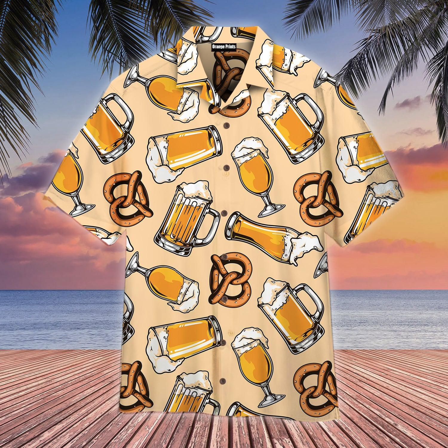 Colorful Glasses Cups And Mugs Of Beer Hawaiian Shirt For Men & Women