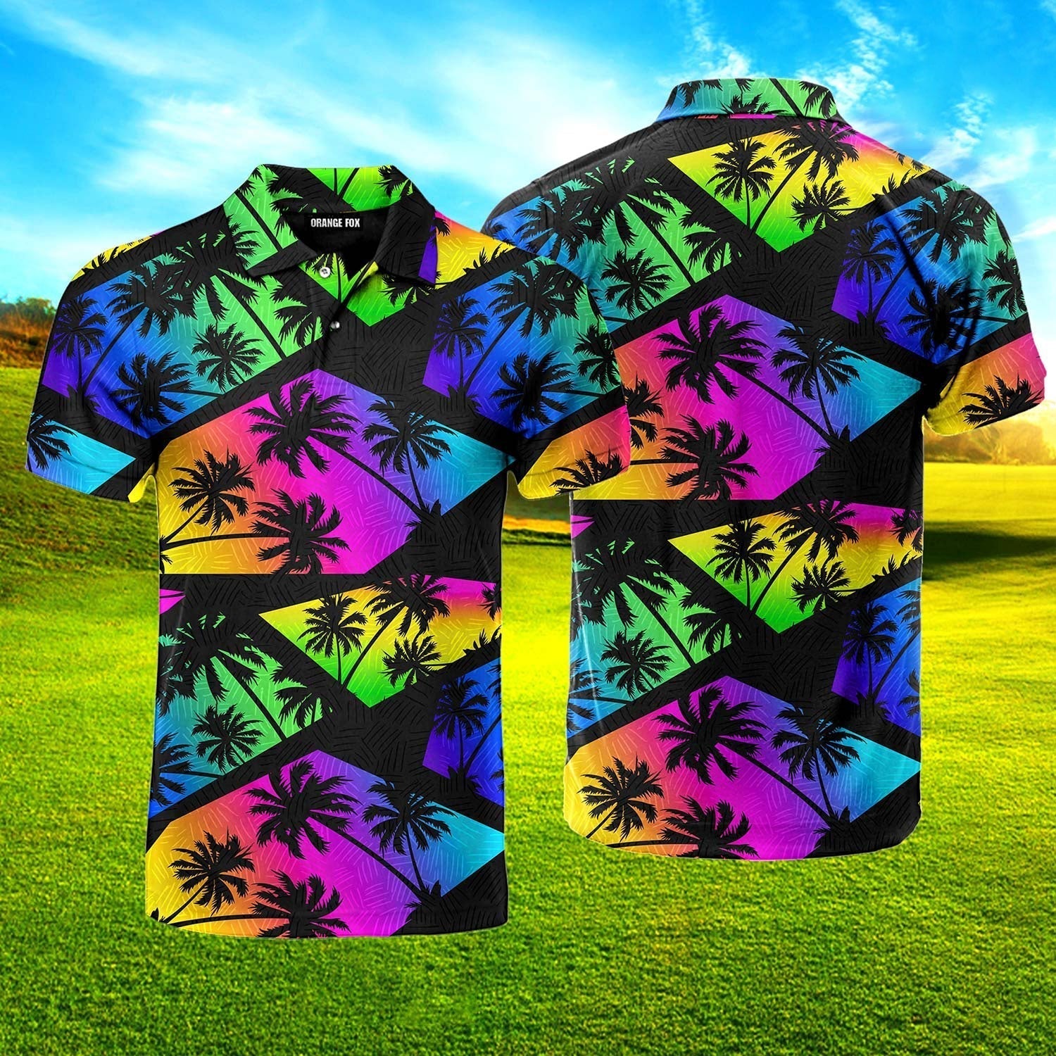 Colorful Tropical Polo Shirt For Men