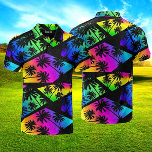 Colorful Tropical Polo Shirt For Men