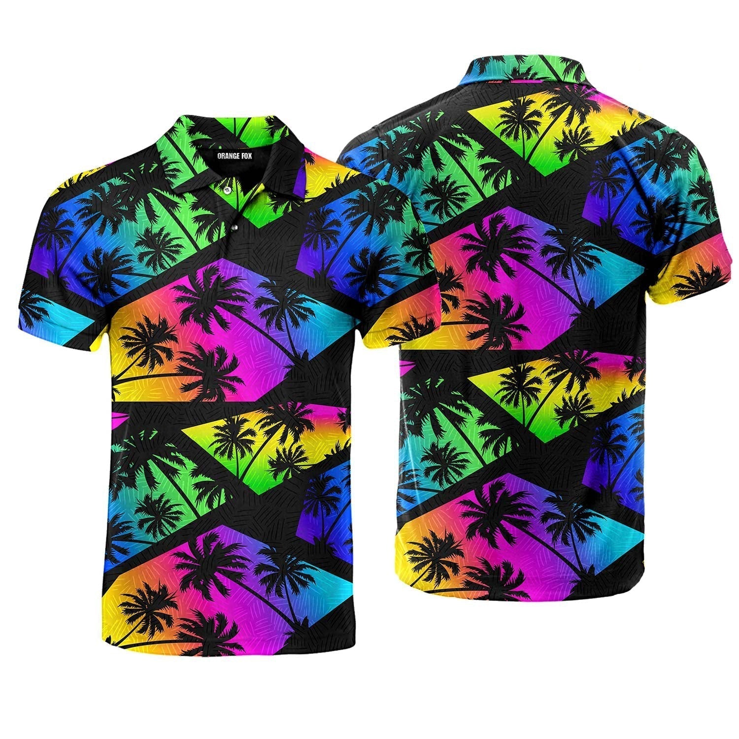 Colorful Tropical Polo Shirt For Men