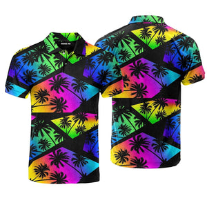 Colorful Tropical Polo Shirt For Men