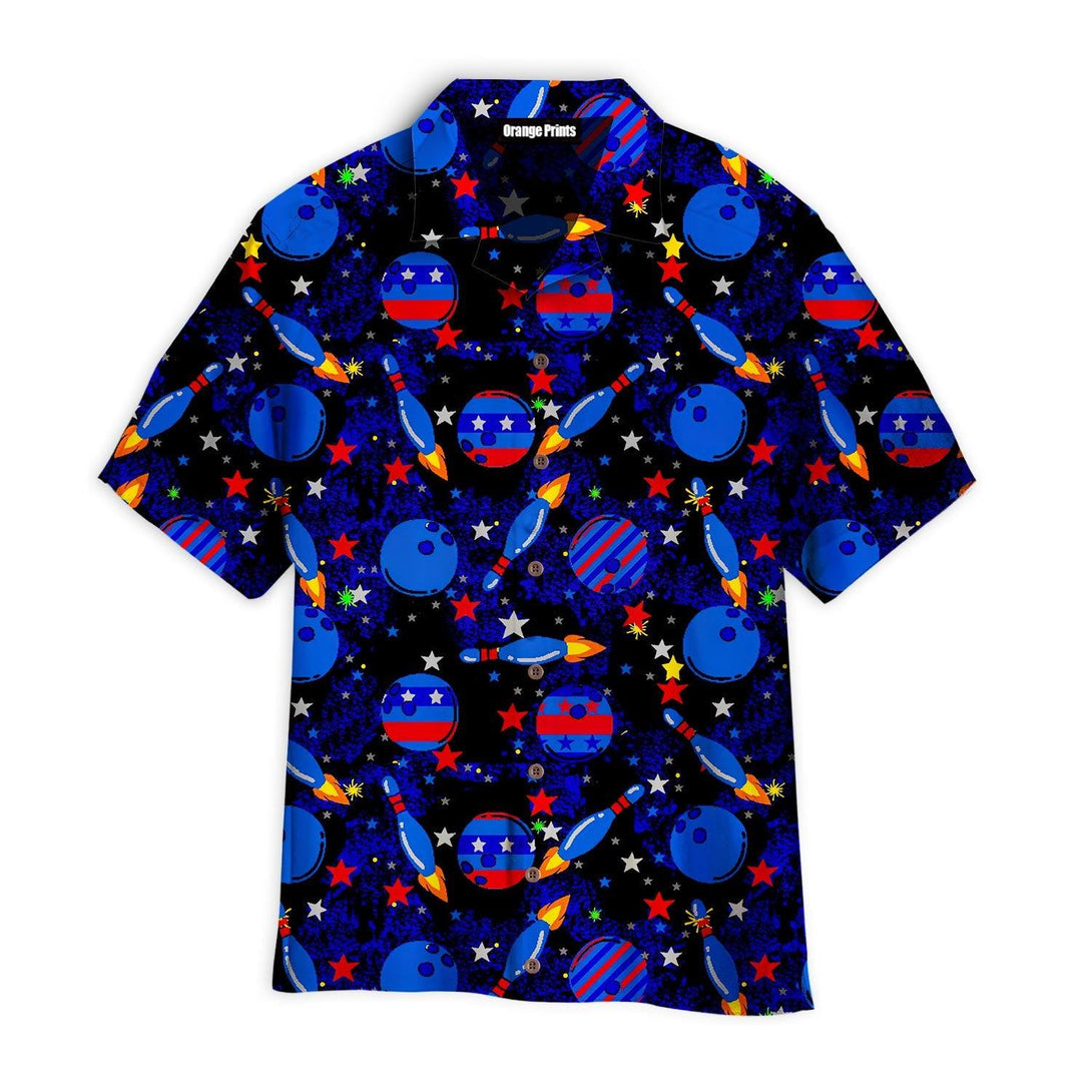 Cosmic Galaxy Bowling Hawaiian Shirt For Men & Women