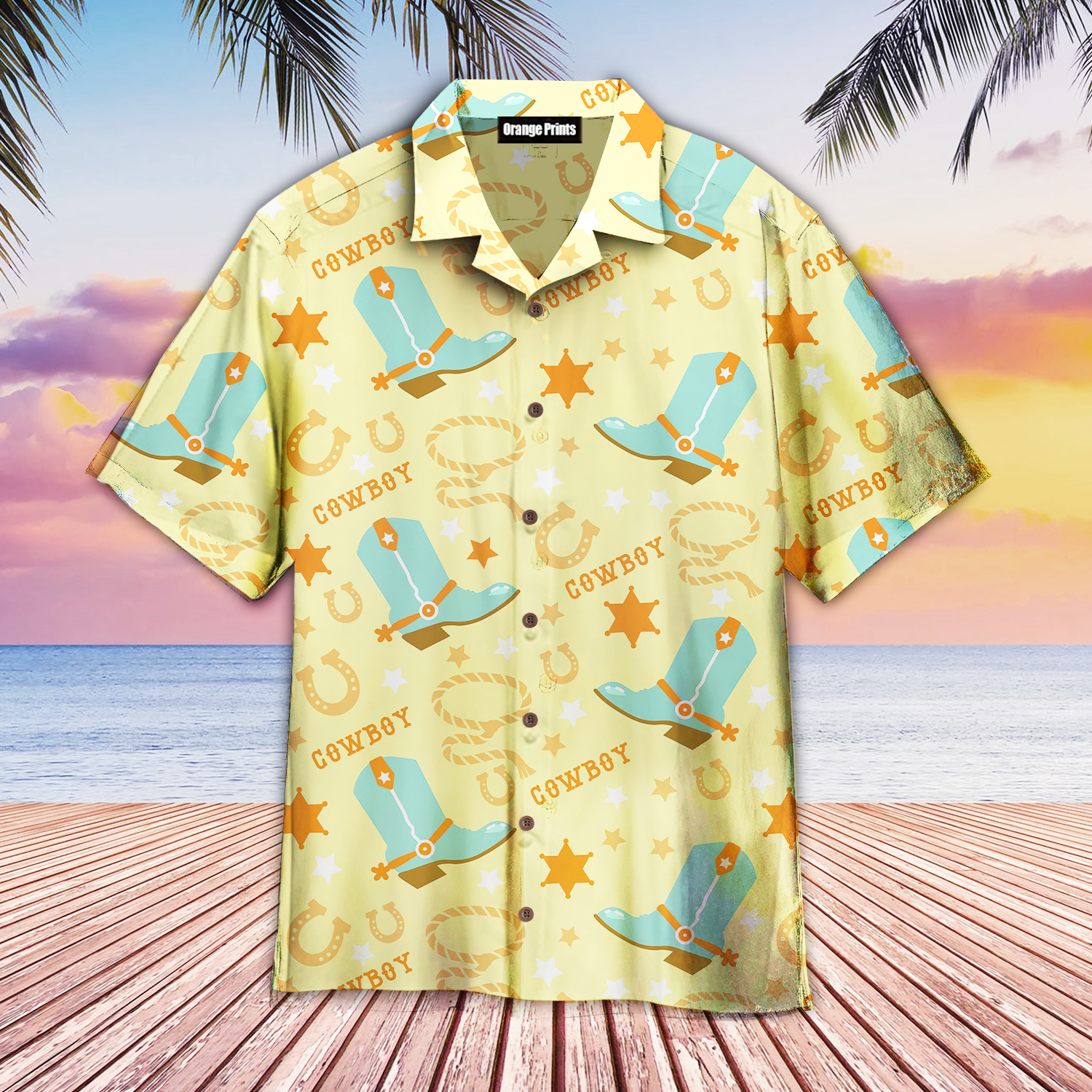 Cowboys Rodeo Yellow Aloha Hawaiian Shirt For Men & Women
