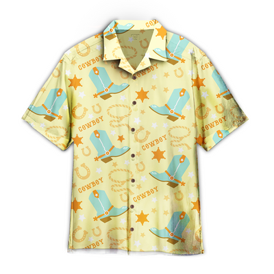 Cowboys Rodeo Yellow Aloha Hawaiian Shirt For Men & Women