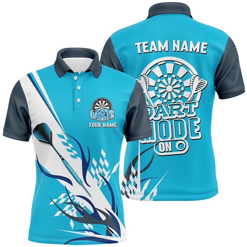 Custom Darts Mode On Multi-Color Team Jersey Polo Quarter-Zip Shirts, Customized Name Team Name Darts Team Jerseys Uniform