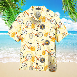 Cute Bikes With Oranges Retro Bicycles Hawaiian Shirt For Men & Women